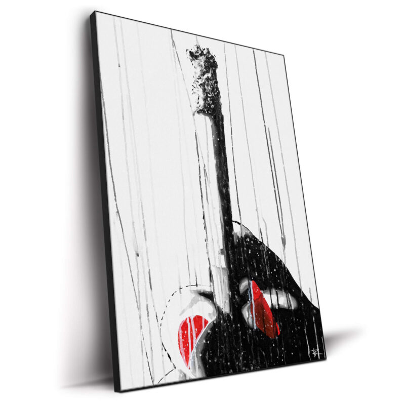 Her Cigarette Black and White Wall Decor by P Muir Art