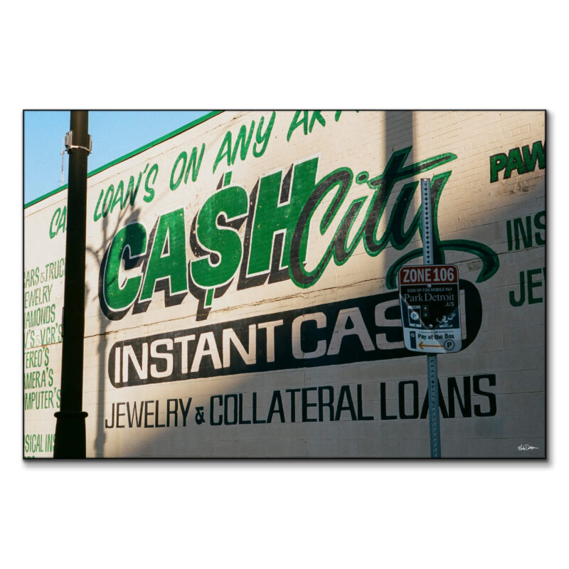 Detroit Cash City Green Wall Art by Nicholas Dantzer
