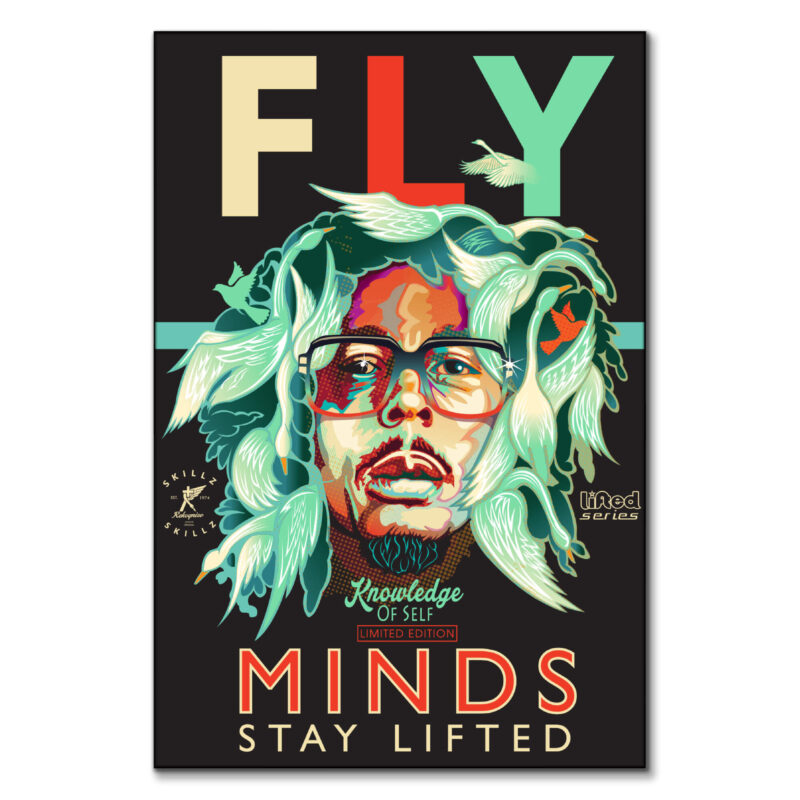 Fly Minds Dark Wall Art by Kelley Jackson